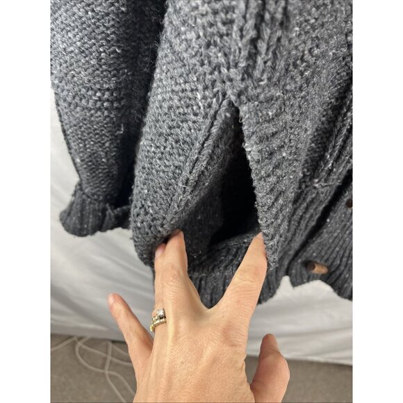 Banana Republic Grey Heavy Cotton V-Neck Cardigan Men's Size L - Picture 5 of 11